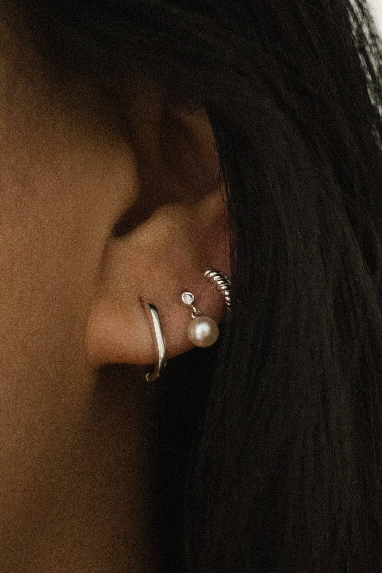 Akoya Pearl & Diamond Drop Earrings *made-to-order - Foe & Dear