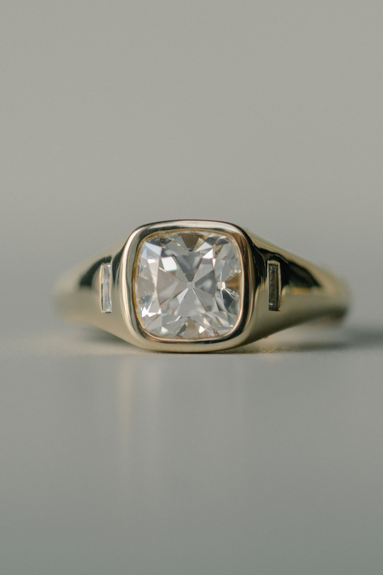 Magnitude Ring White Old Mine Cut Lab Grown Diamond - Main Image
