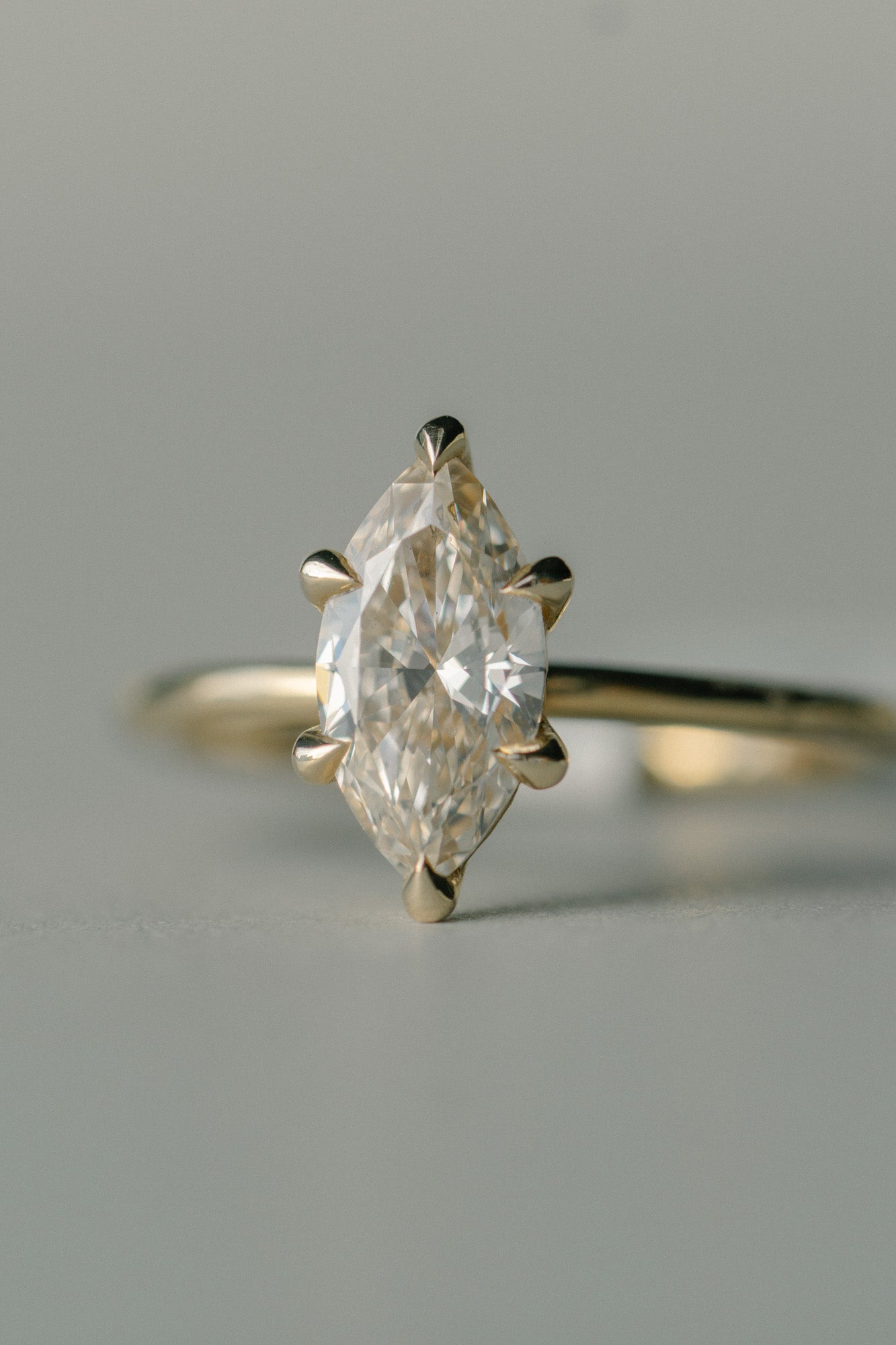 Foe & Dear - Only One Ring - 1.20ct Champagne GIA Marquise Brilliant Diamond