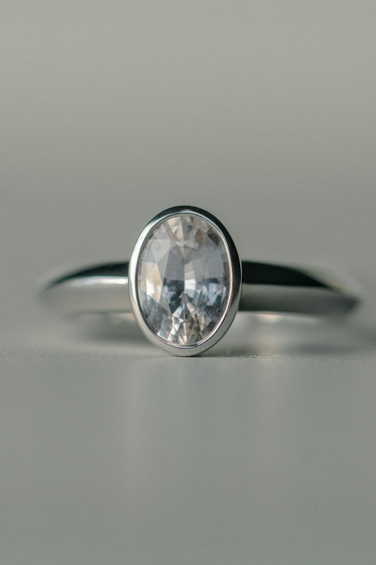 Jupiter Ring - 1.26ct Pale Violet Oval Mixed Cut Sapphire *ready-to-ship