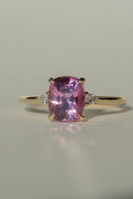 Belle Ring - 2.20ct Orchid Elongated Cushion Brilliant cut Sapphire *ready-to-ship