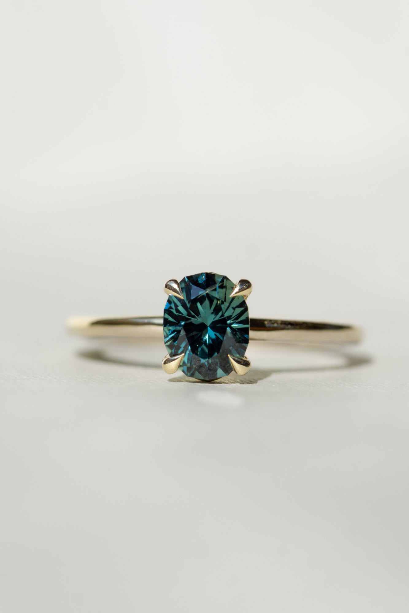 Foe & Dear - *new* Only One Ring -  1.30ct Teal Oval Brilliant Sapphire  *ready-to-ship