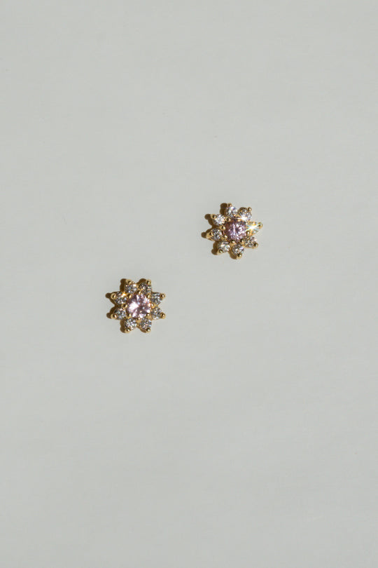 Bellis Studs - Pink Sapphire *made-to-order