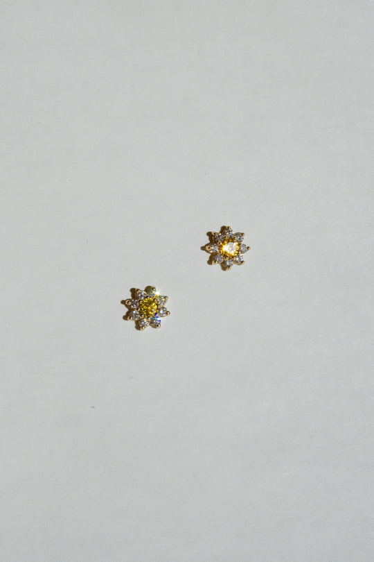 Bellis Studs - Yellow Sapphire *made-to-order