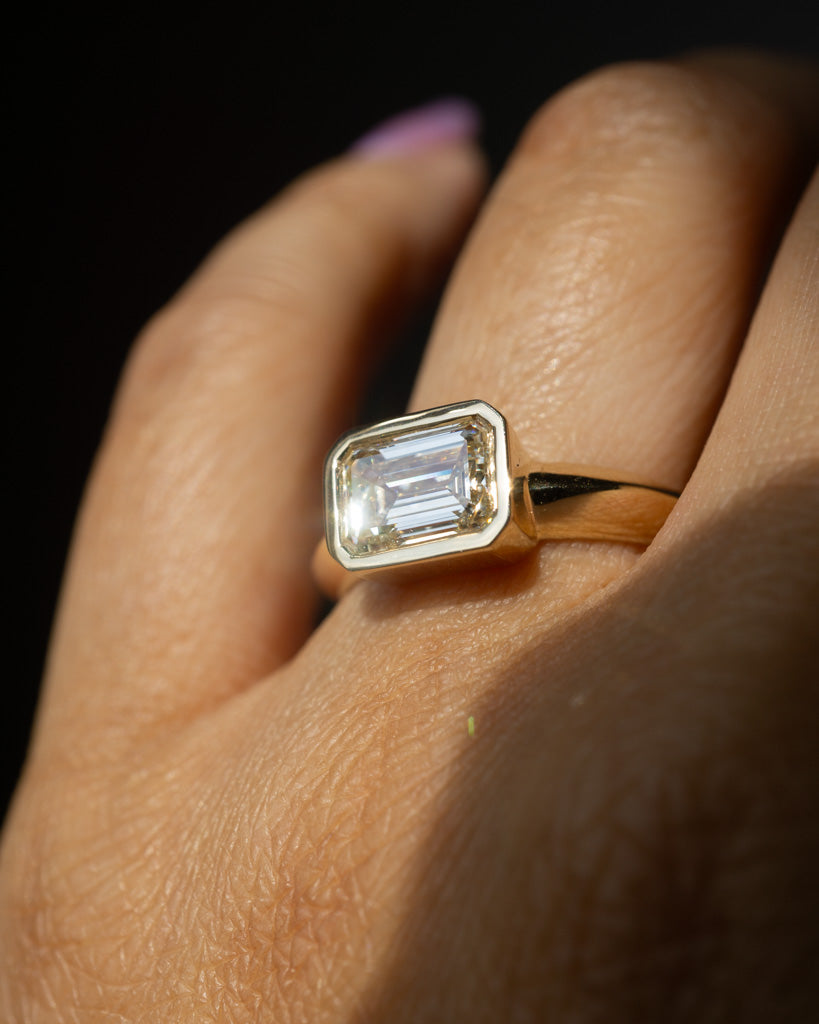 *new* Jupiter Ring - 1.53ct East-West White Emerald Cut Lab Diamond *ready-to-ship - Foe & Dear