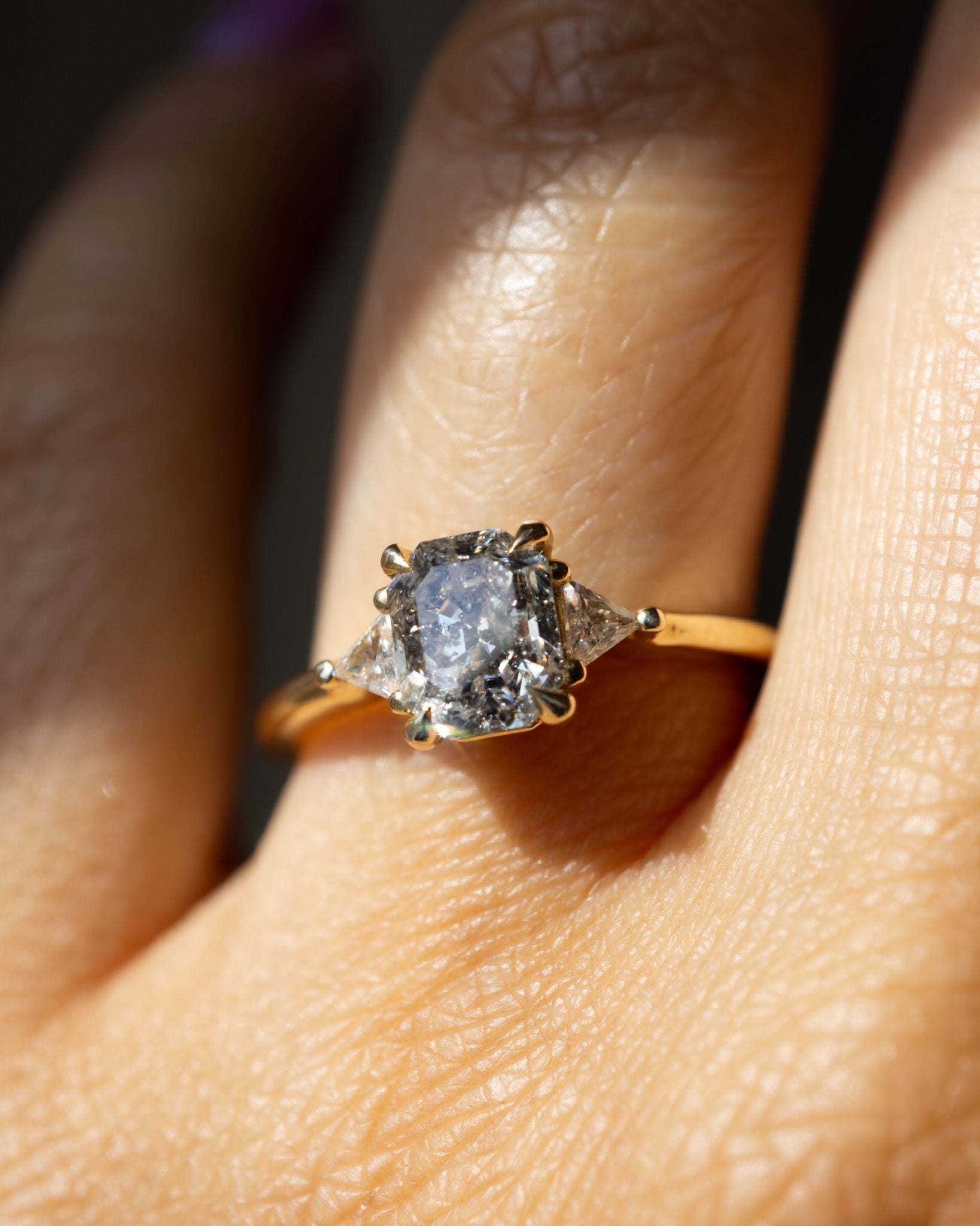 Foe & Dear - Nikita Ring - 1.19ct Radiant Salt & Pepper Diamond *ready-to-ship