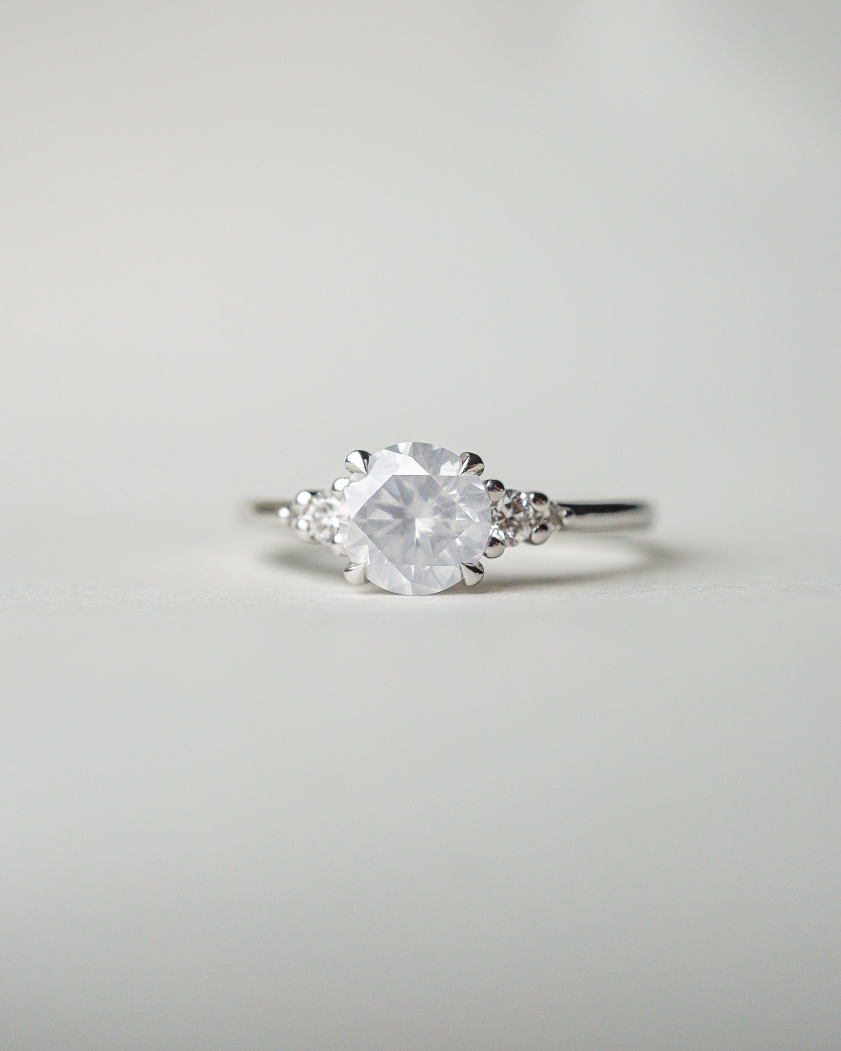 Selene Ring -  1.11ct Fancy White Round Brilliant Cut Diamond *ready-to-ship - Foe & Dear