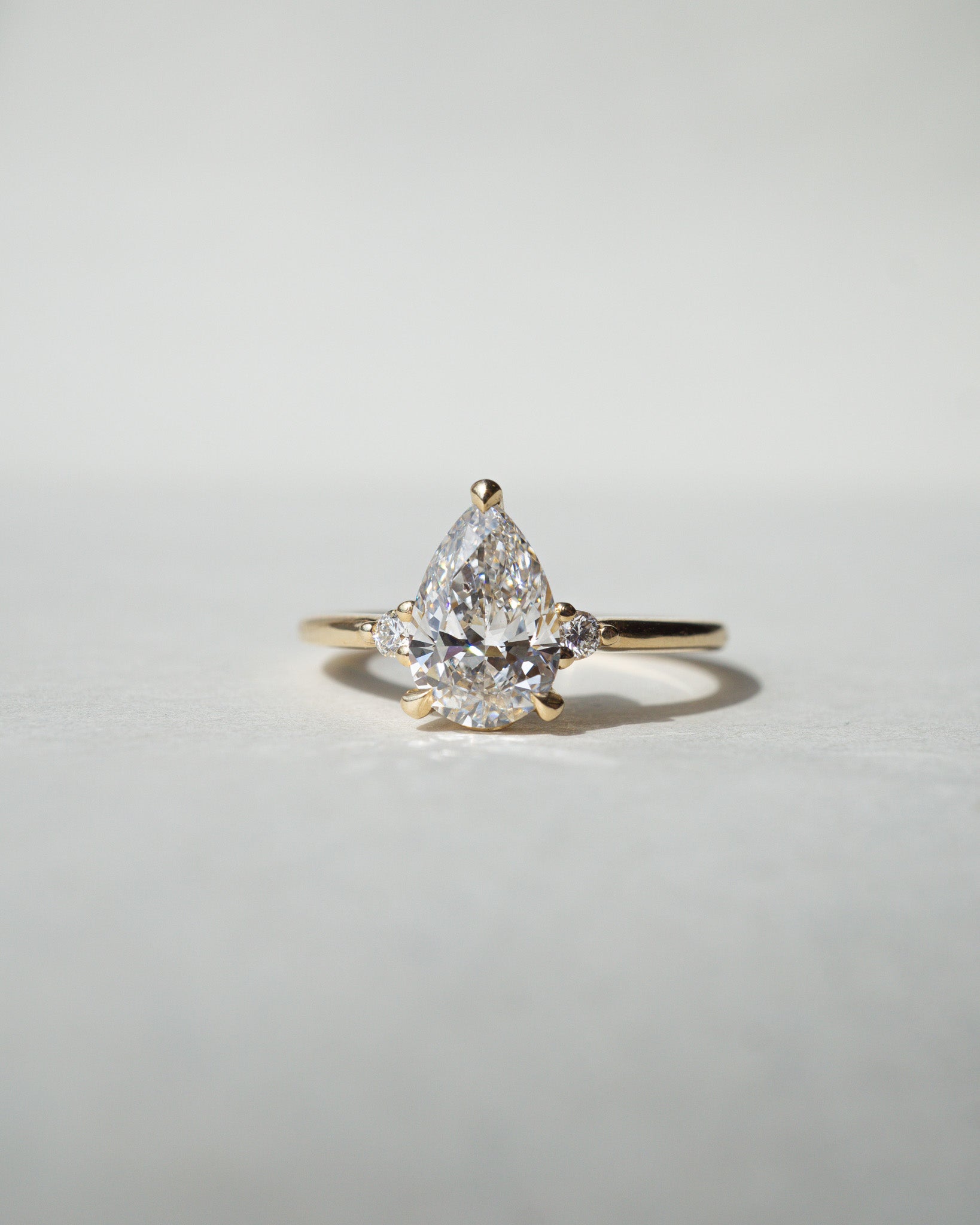 Foe & Dear - Companions Ring - 1.44ct White Pear Brilliant Lab Diamond *ready-to-ship
