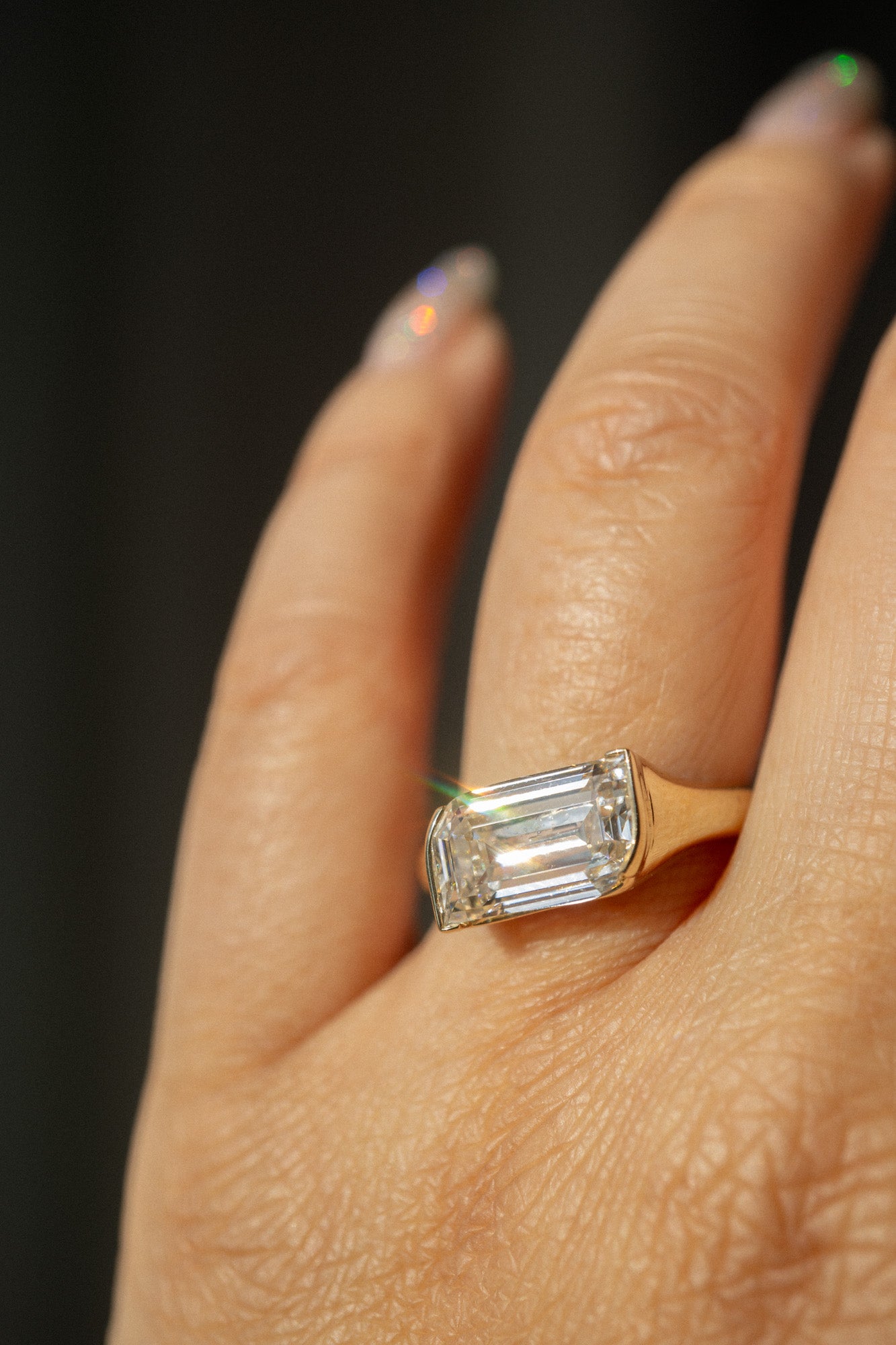 Foe & Dear Whisper Ring - 3.25ct White Stepcut Leaf Lab Grown Diamond *ready-to-ship