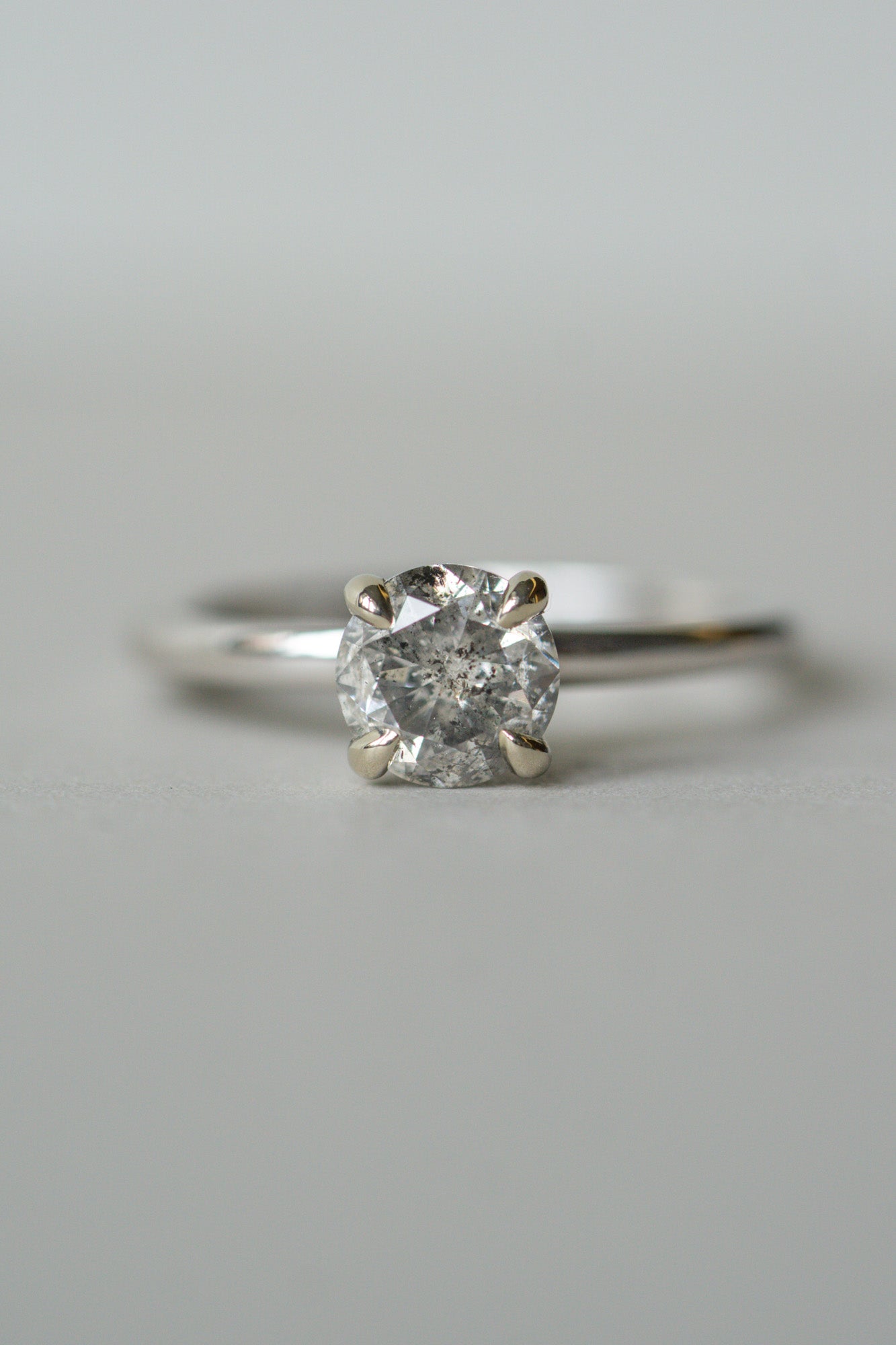 Only One Ring - 1.20ct Round Brilliant Salt and Pepper Diamond
