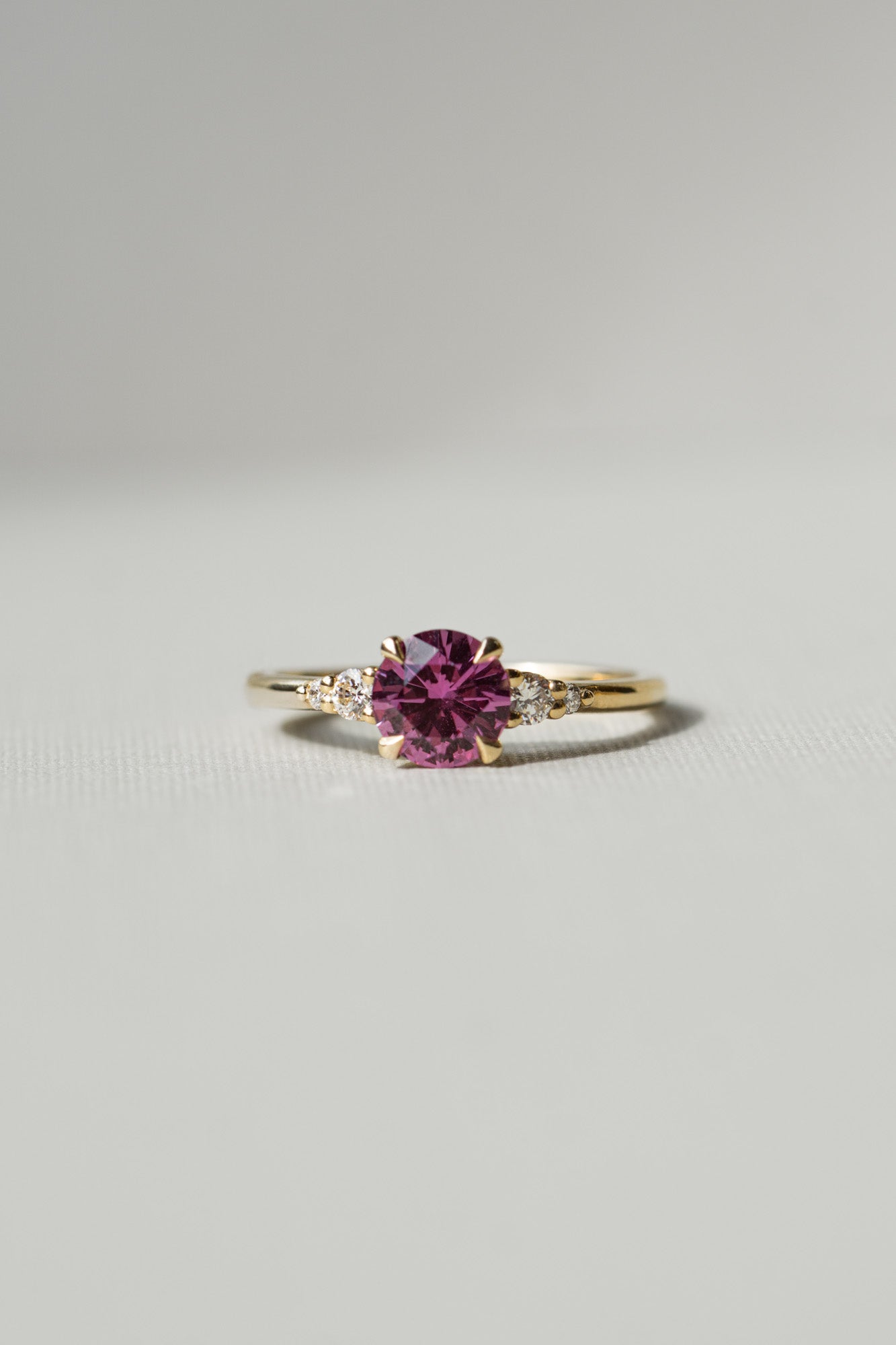 *new* Selene Ring - 1.18ct Pink Brilliant Cut Round Sapphire *ready-to-ship - Foe & Dear