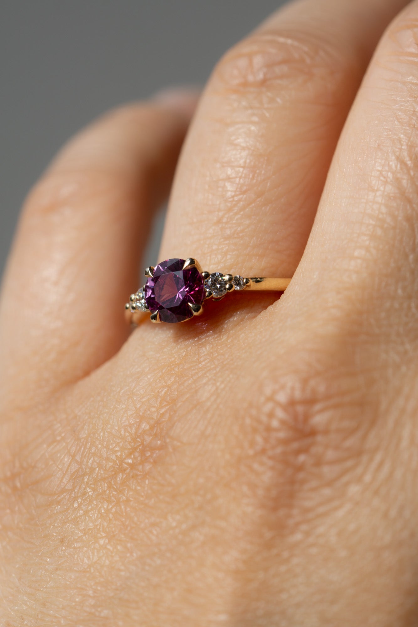 *new* Selene Ring - 1.18ct Pink Brilliant Cut Round Sapphire *ready-to-ship - Foe & Dear