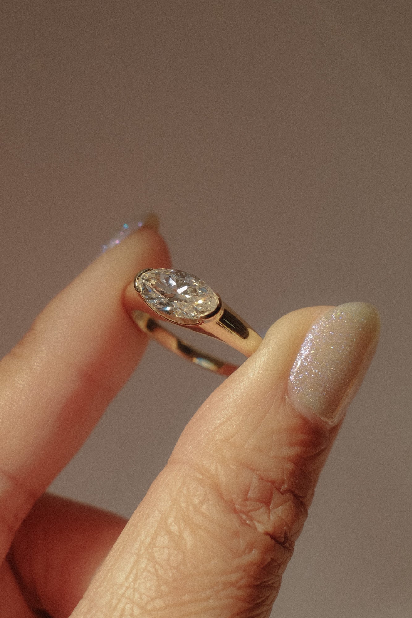 *new* Whisper Ring - 1.31ct White Moval Lab Diamond *ready-to-ship