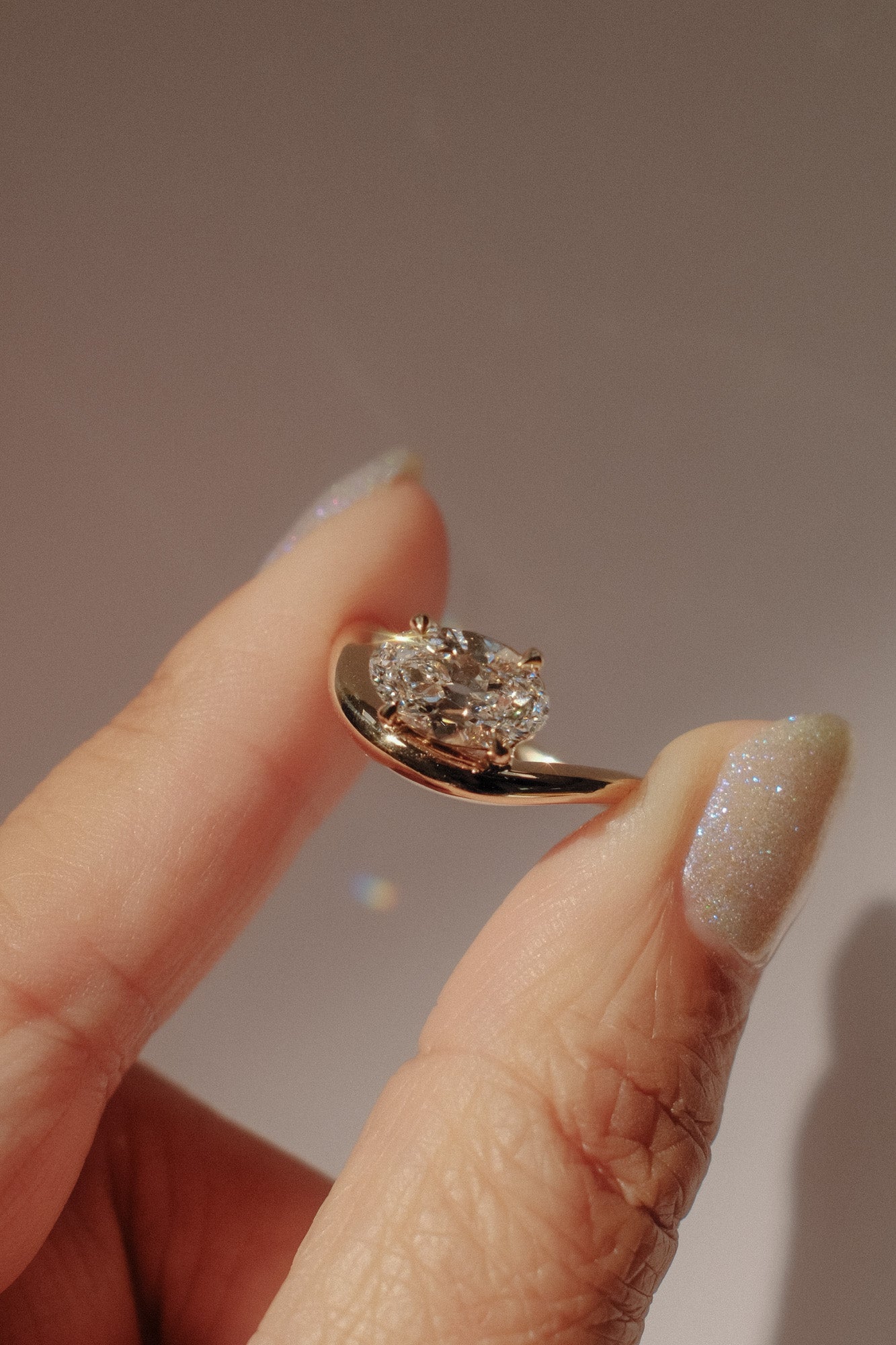 *new* Crete Ring - 1.59ct White Moval Lab Grown Diamond *ready-to-ship