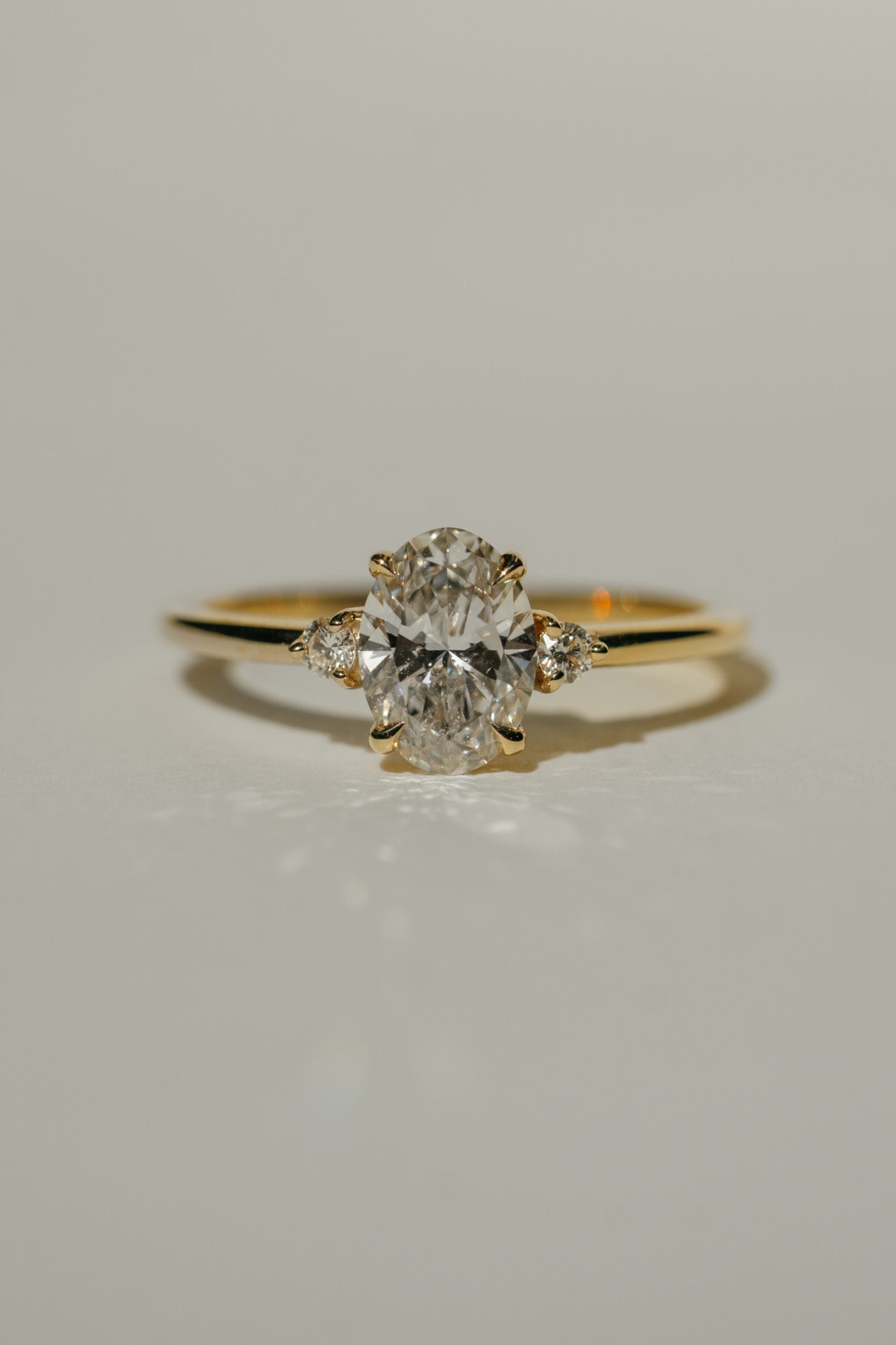 *new* Companions Ring - 1.03ct White Oval Brilliant Cut Lab Diamond *ready-to-ship
