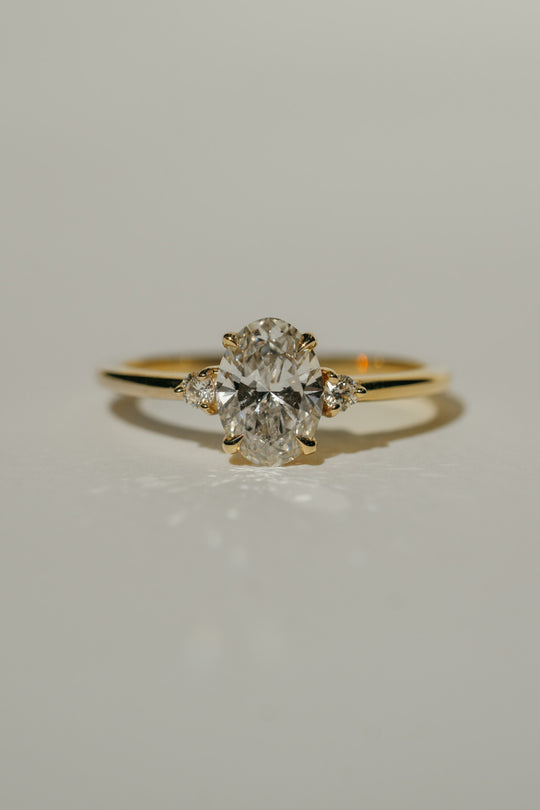 *new* Companions Ring - 1.03ct White Oval Brilliant Cut Lab Diamond *ready-to-ship