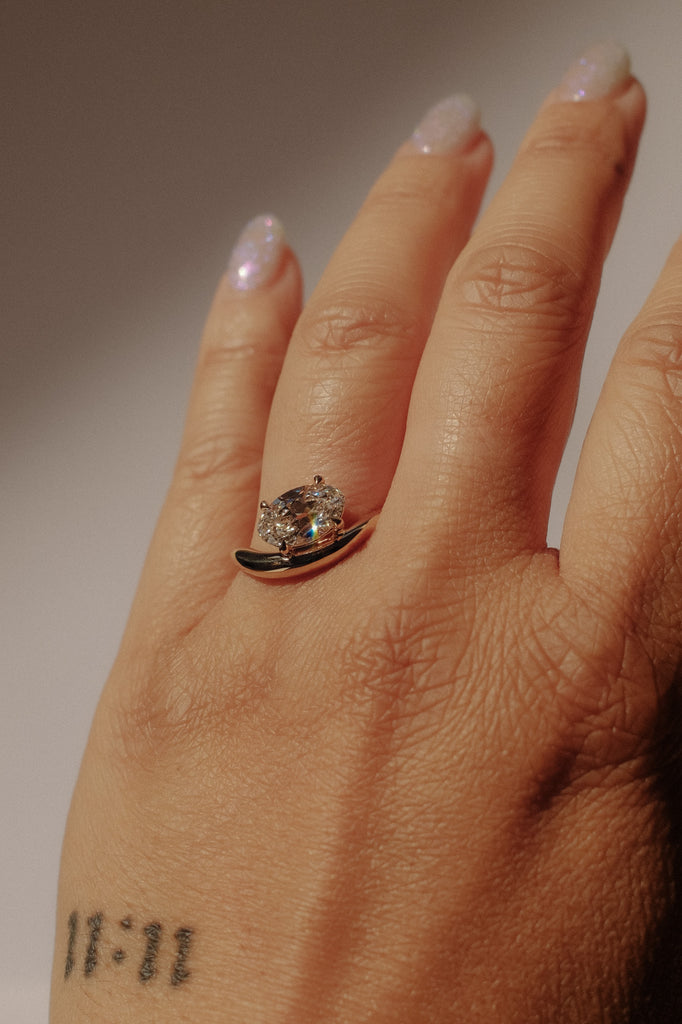 Crete Ring - White Lab-Grown Diamond *made-to-order
