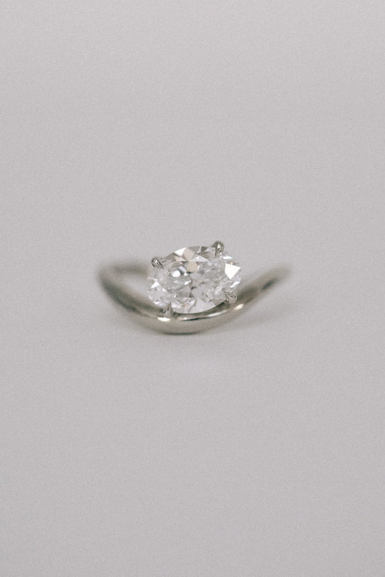 *new* Crete Ring - 1.73ct White Moval Brilliant-cut Lab Diamond *ready-to-ship