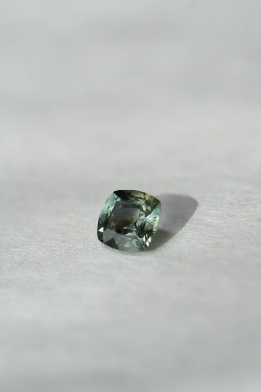 Teal Brilliant cut Montana Sapphire - 0.91ct Cushion