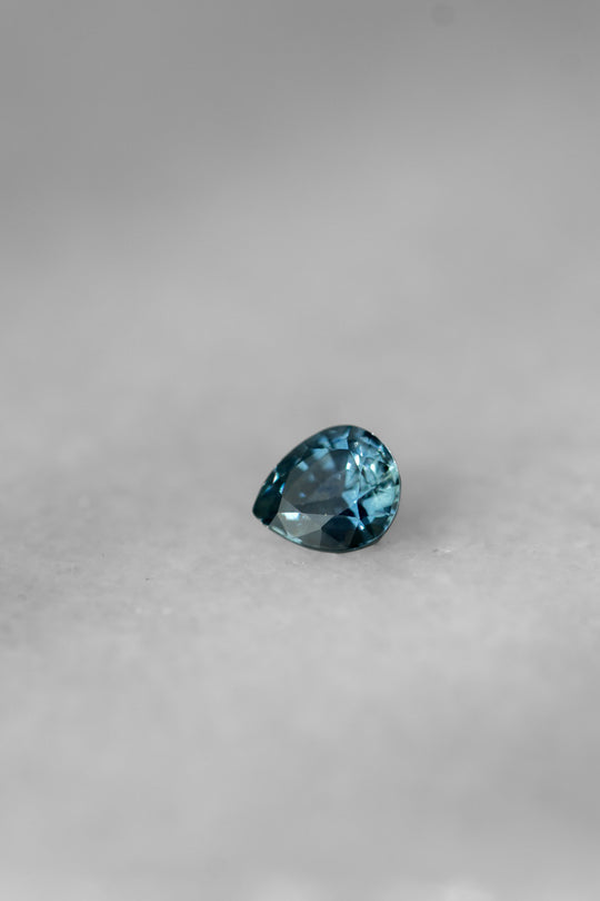 Teal Blue Brilliant Cut Montana Sapphire - 0.84ct Pear