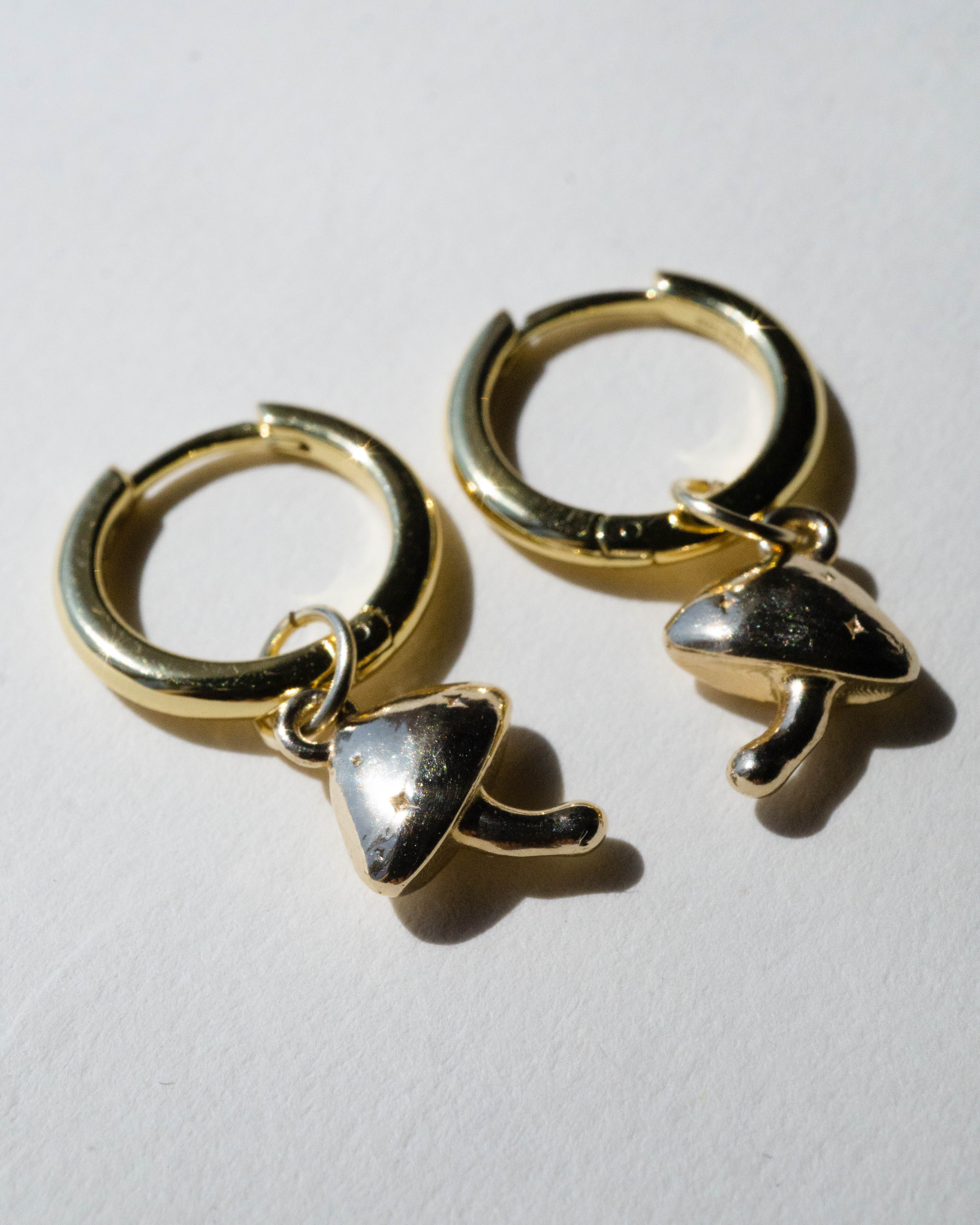 Mushroom Charm Hoops *made-to-order - Foe & Dear
