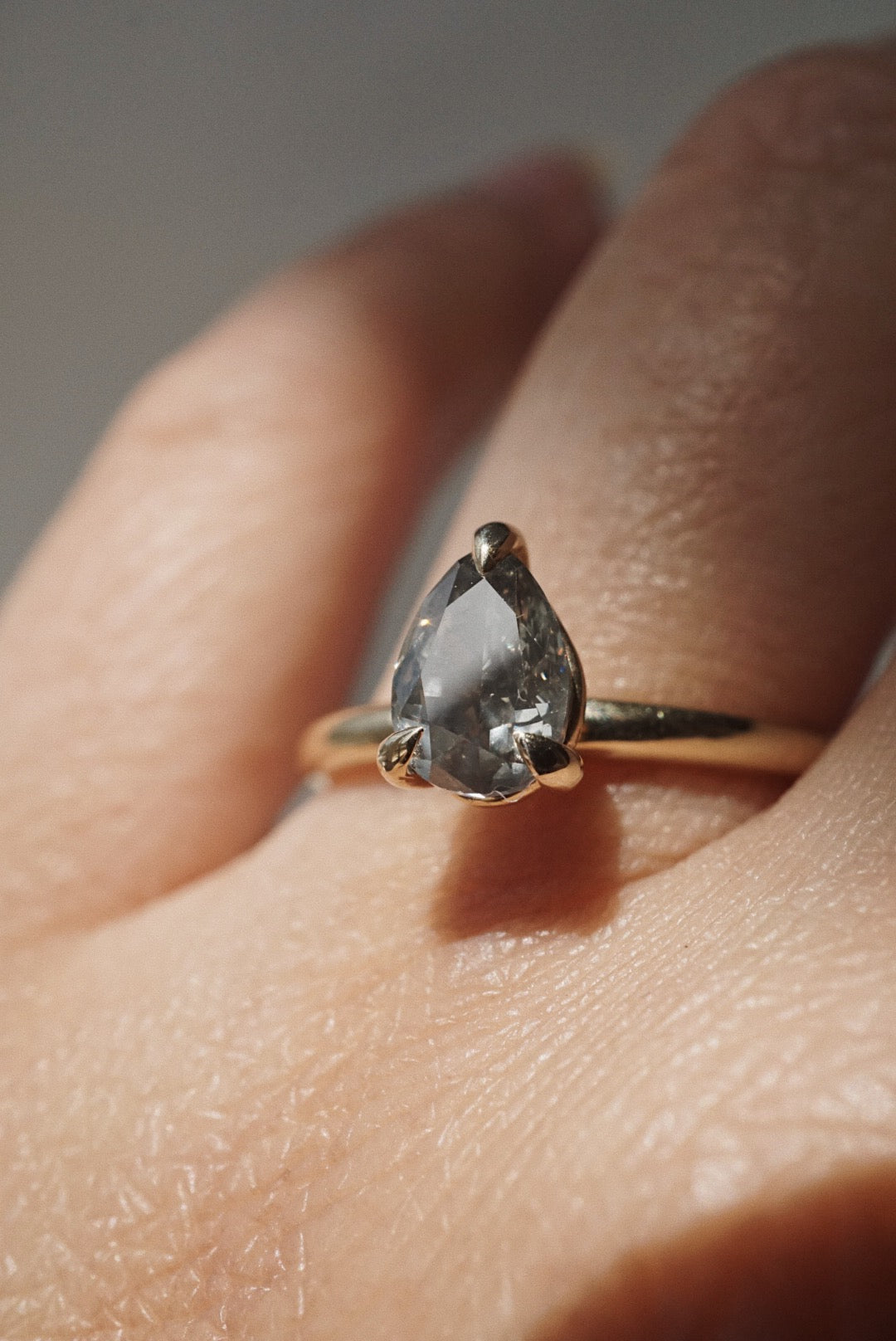 Only One Ring - 1.01ct Fancy Grey Pear Diamond - GIA Certificate *ready-to-ship - Foe & Dear