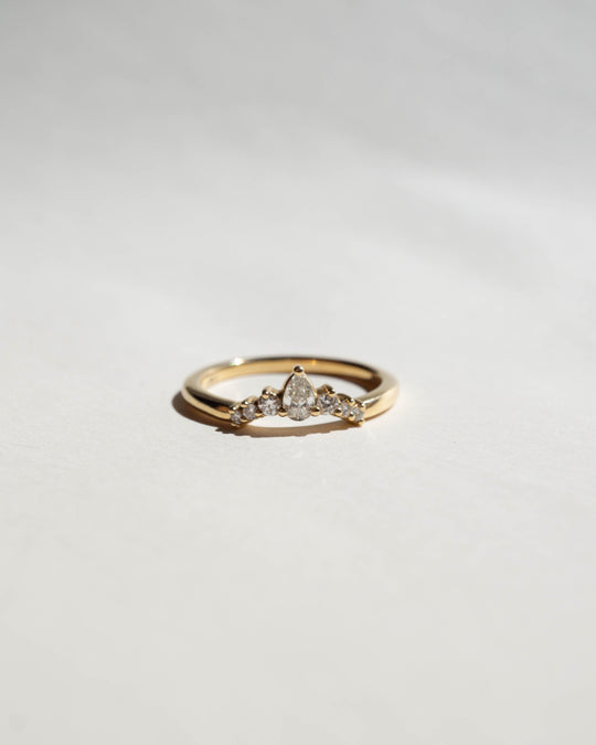 Archive 14k Yellow Gold Scoop Diamond Band *ready-to-ship