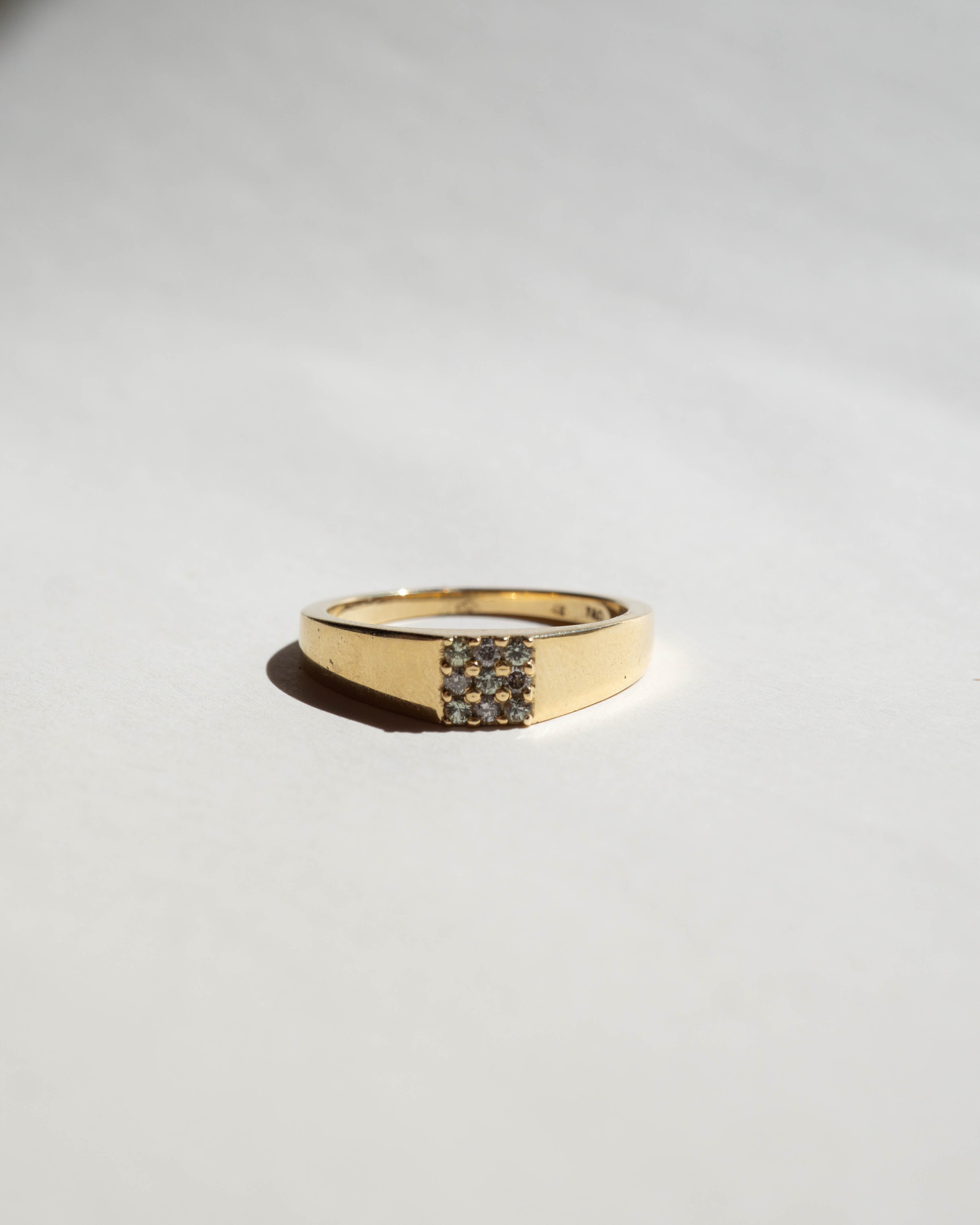 Duetto Signet Ring - Green & Salt and Pepper - Foe & Dear
