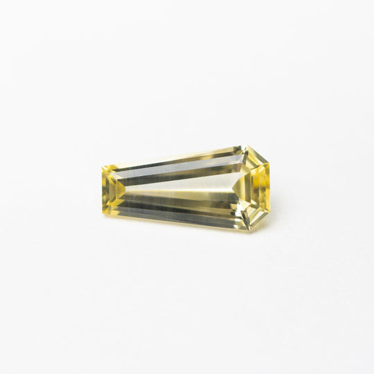 Yellow Step Cut Sapphire - 0.54ct Coffin