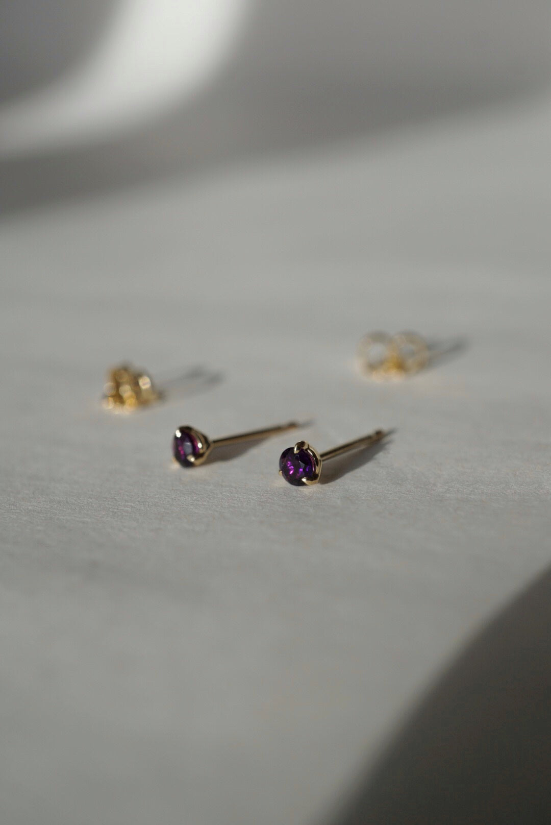Baby Amethyst Studs - Foe & Dear