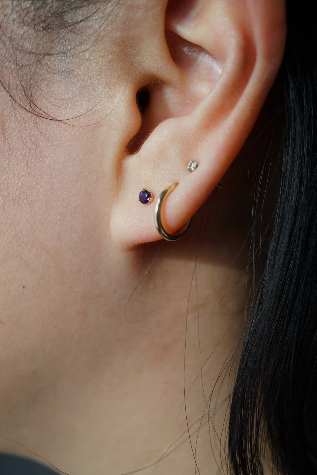 Baby Amethyst Studs - Foe & Dear