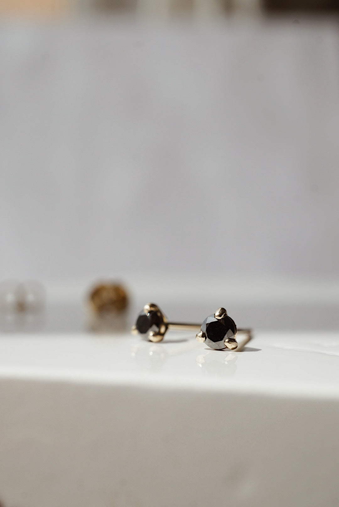 Baby Black Diamond Earrings - Foe & Dear