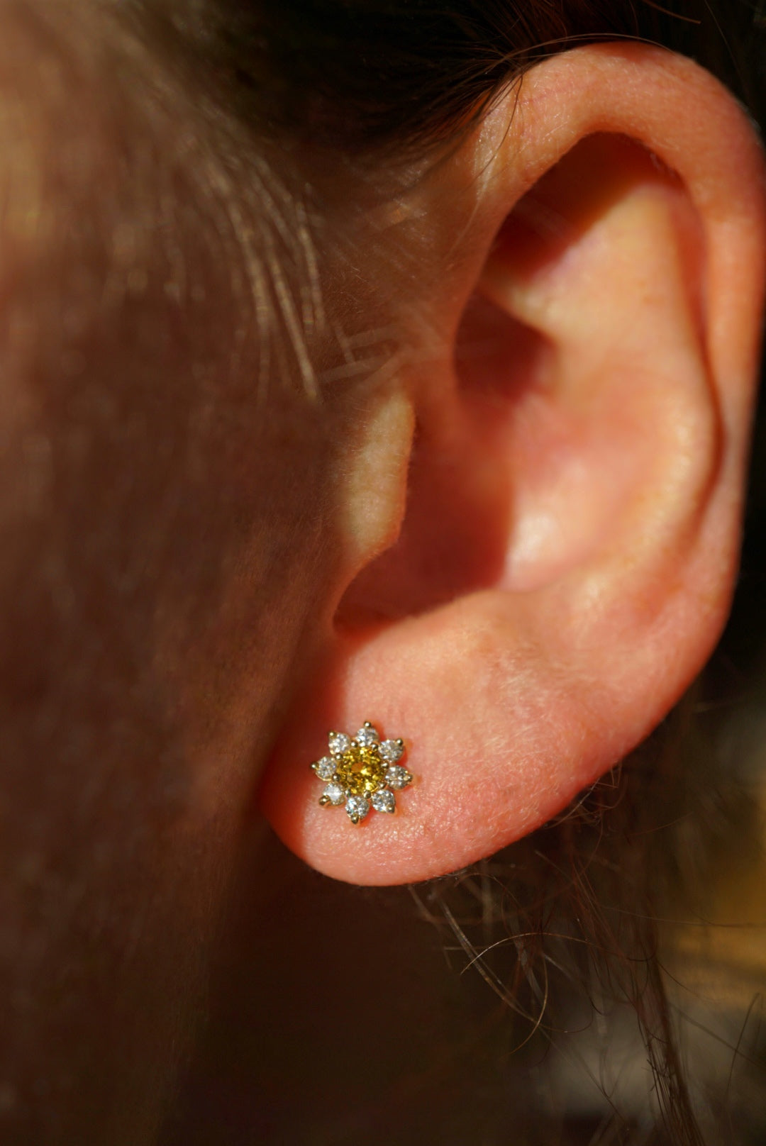 Bellis Studs - Yellow Sapphire *made-to-order - Foe & Dear