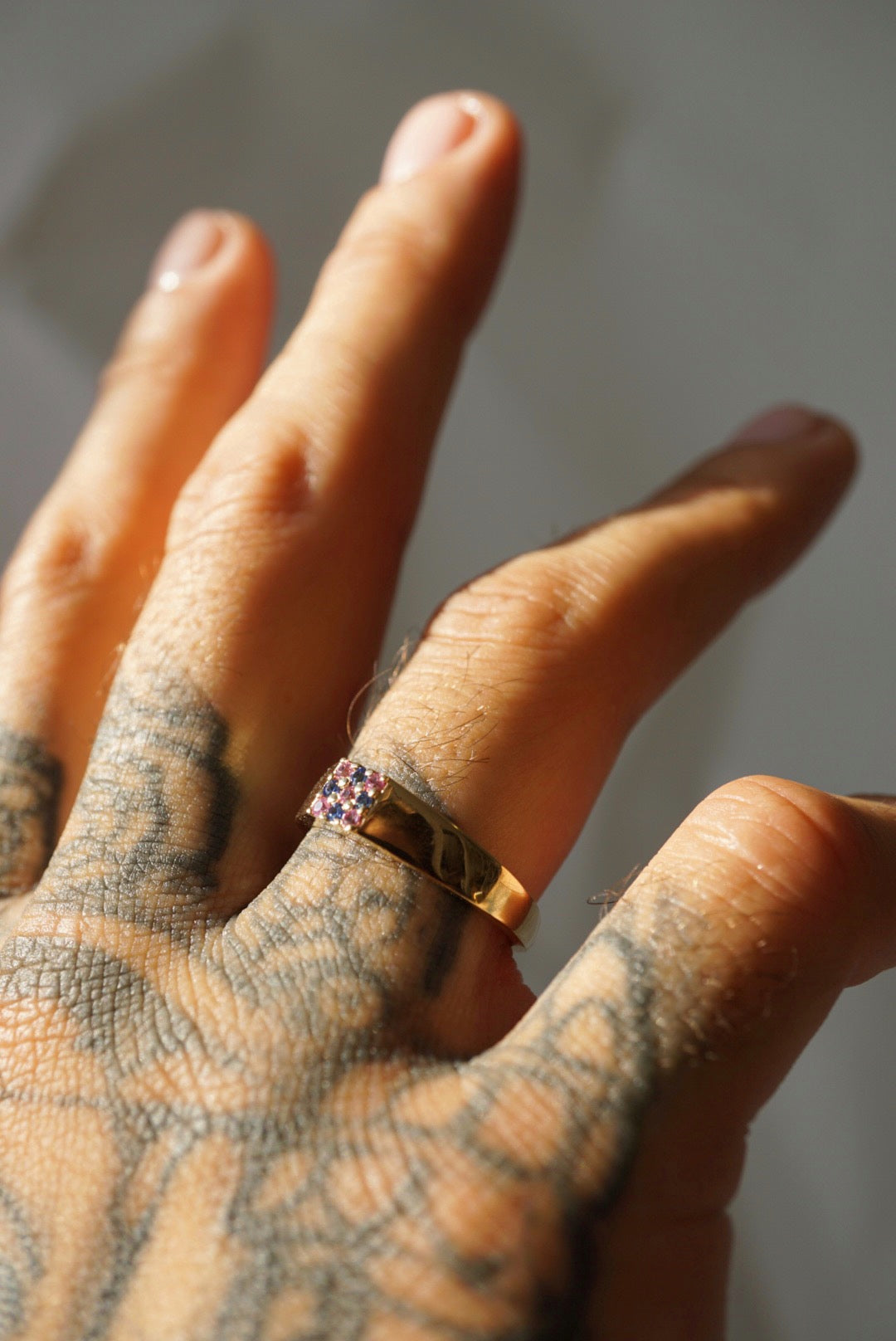 Duetto Signet Ring - Blue & Pink - Foe & Dear