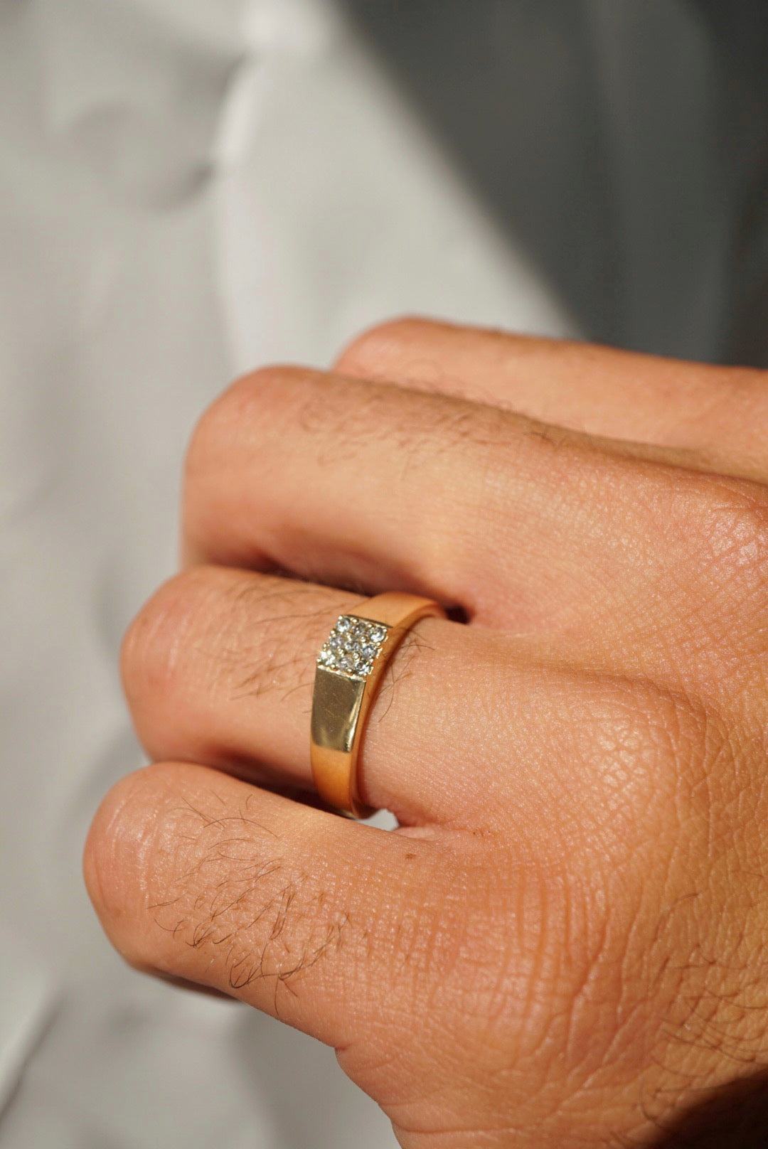 Duetto Signet Ring - Green & Salt and Pepper - Foe & Dear