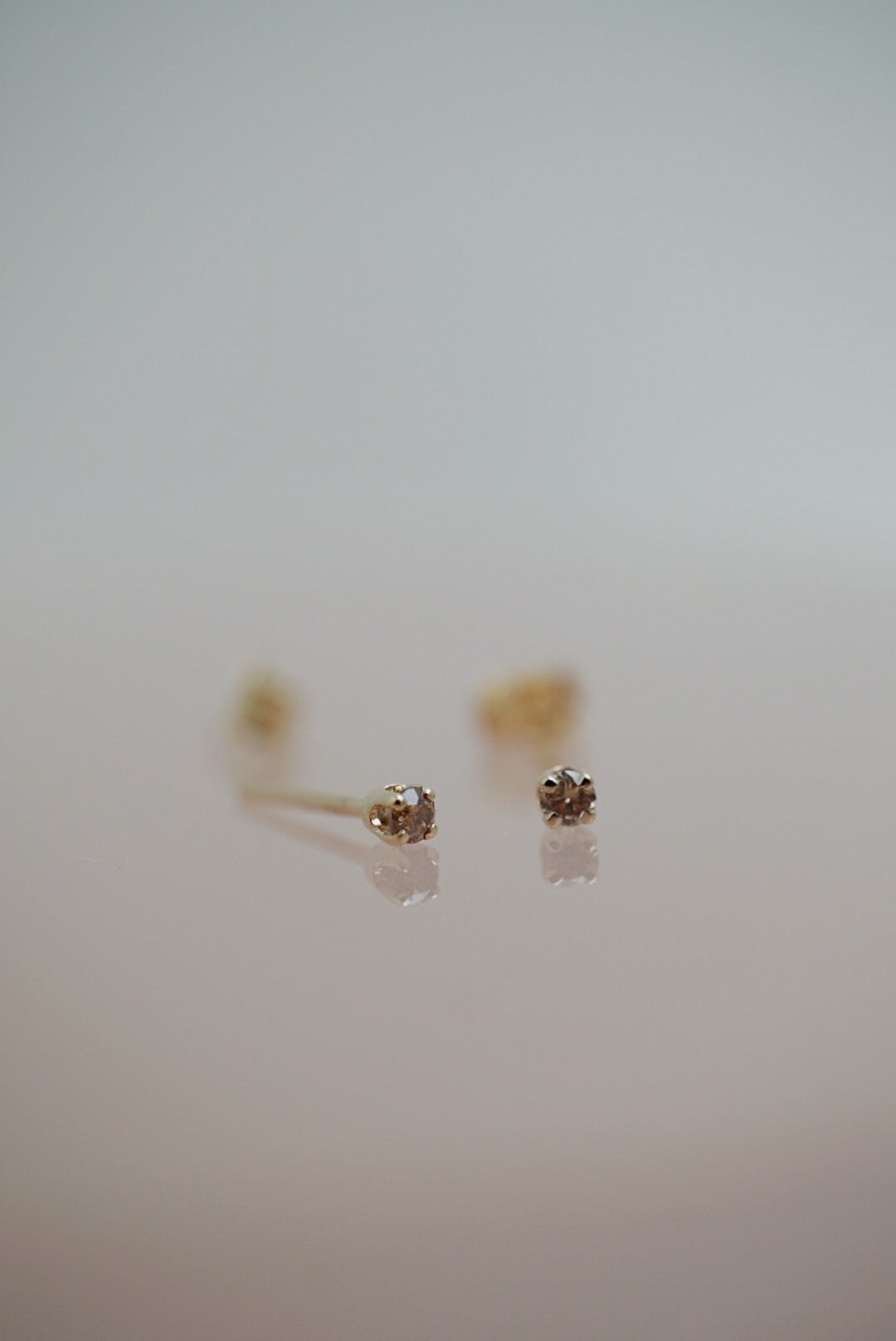 Baby Champagne Diamond Studs - Foe & Dear