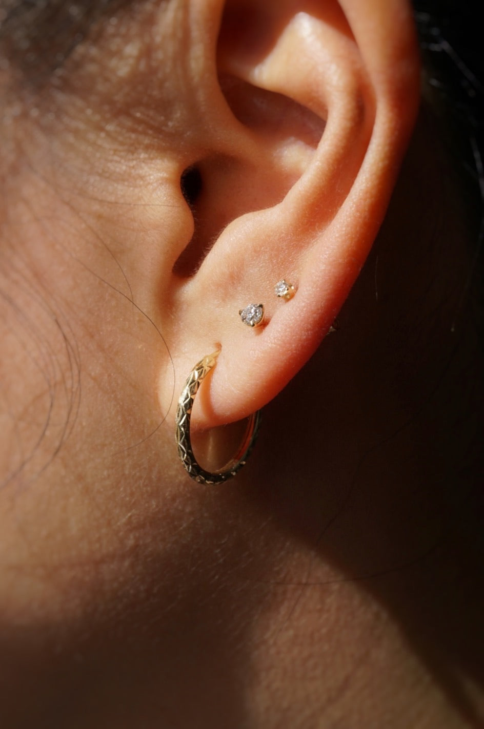 Baby White Diamond Earrings - Foe & Dear