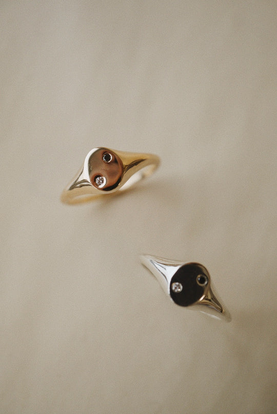 Yin Yang Signet Ring *made-to-order